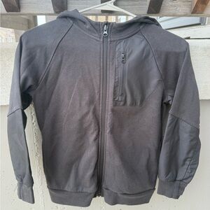 Athletic Works Black Hooded Zip-Up Jacket for Kids